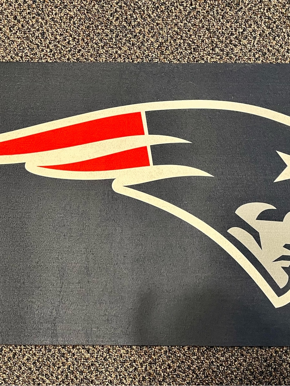 New England Patriots NFL Door Mat - Black, Red, Blue, White
